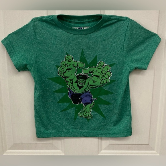 💥🔋💥Marvel Green Hulk Short Sleeve Tee - Picture 1 of 3